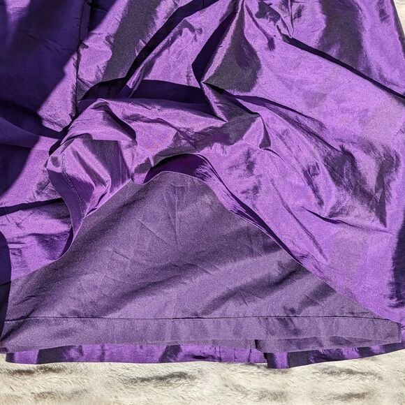 GORGEOUS Vintage Alfred Sung Peau De Soie Prom Fit & Flare Dress, Size 4 - Picture 8 of 11